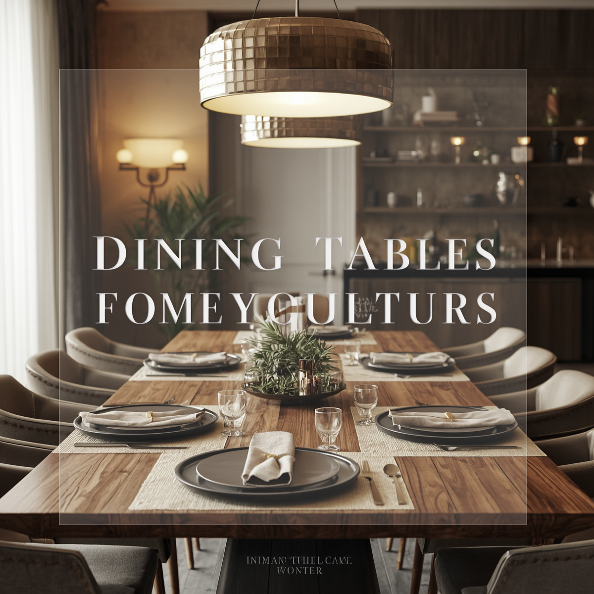 Modern dining table setup with stylish table linens and organized serving accessories.