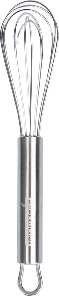 Restaurantware-German Standard 7.3 Inch French Whisk, 1 Dishwashable Kitchen Wire Whisk - Ergonomic Handle, Durable, Stainless Steel French Whip, For Blending, Stirring, Mixing Of Ingredients