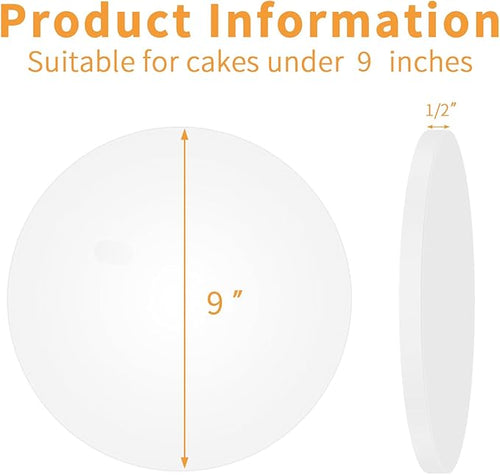 10pcs Cake Boards Drums 9 Inch Round Sturdy Corrugated Cardboard Base,1/2 Thick Drums Cake Base Sturdy Multiple Layers of Cardboard for Heavy or Multi Layer Cakes Base para Pastel (9inch/10pcs)