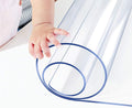 Wadrac 32x51 Inch Dining Room Table Protector Clear Plastic PVC Table Cloth Cover Mat for Coffee Garden Game Table Protector Kitchen Countertop Topper Heat Resistant Easy Clean Vinyl Screen Portection