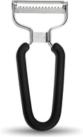 Lurch Germany Julienne Vegetable Y Peeler 5.1 x 2.3 Inches / 13 cm x 6 cm | Stainless Steel Cutter & Slicer for Carrot, Potato & Apple | Veggie Zoodles Maker | Non-slip Comfortable Handle - Black