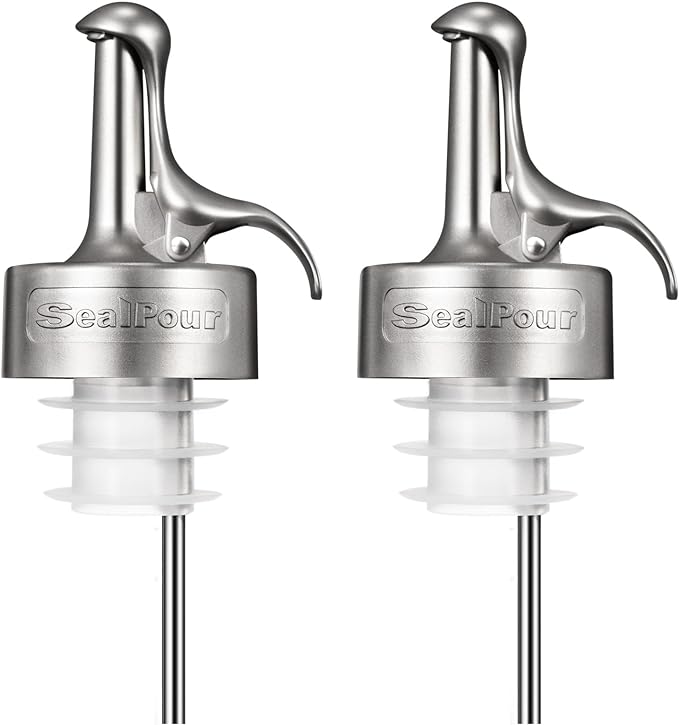 Oil Pour Spout, Olive Oil Spouts, Dispenser Pour Spouts for Bottles, Plastic-free, Leak Proof, Vinegar,Wine and Sauce for Kitchen and Bar Accessories-2PCS