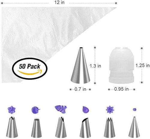 11 Inch Rotating Cake Turntable, 68pcs Stand Smoothly Revolving Spinner, Decorating Kit Display Stand, Baking Tools Accessories Supplies for Cookies Cupcake (White-63Pcs)