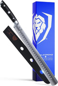 Dalstrong Slicing Knife - 12 inch - Gladiator Series Elite - Granton Edge - Forged High-Carbon German Steel- G10 Handle - Razor Sharp Carving Knife Gift - w/Sheath - Slicer - NSF Certified