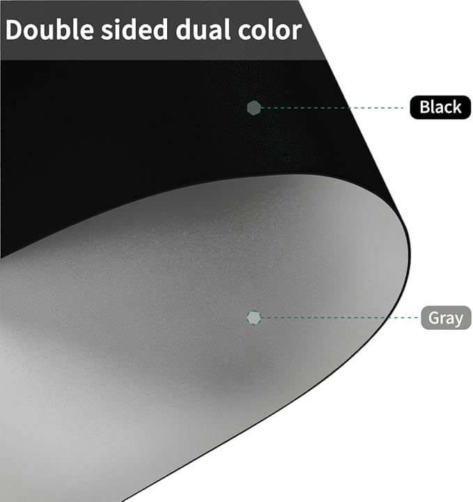 Leather Dresser Cover,1.8mm Thick,14x72 Inch,Dresser Protector Top,Dresser Top Protector,Dresser Cover Top,Dresser Top Cover,Dresser Cover Top for Bedroom.(Black+Gray,14x72)