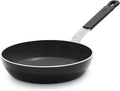 GreenPan x Bobby Flay 8" Nonstick Frying Pan Skillet, PFAS-Free Diamond Ceramic, Induction Suitable, Stay-Cool Silicone Handle, Easy Clean Dishwasher & Oven Safe, Egg & Omelet Pan, Black