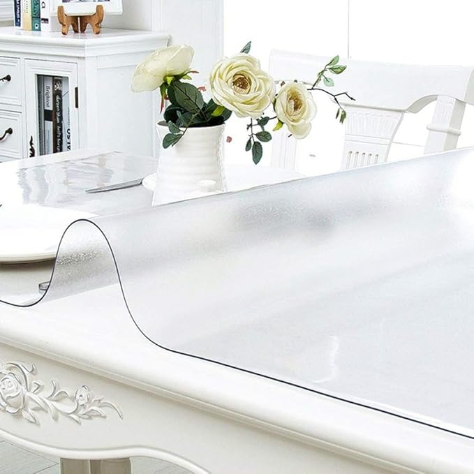 NECAUX Custom 16 x 20 Inch Frosted Desk Cover Protector, 1.5mm Thick Plastic Desk Pad Mat, Table Cover Tablecloth Protector for Office Computer Writing Desk, Side Table, End Table, Night Stand Dresser