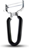 LURCH Germany Universal Ultra Sharp Stainless Steel Vegetable Y Peeler for Potatoes, All Fruits & Veggies | Non-Slip Comfortable Handle | 5.1 x 2.3 Inches / 13 cm x 6 cm - Black