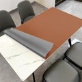 Leather Table Cover,1.8mm Thick,42x60 Inch Table Protector,Table Protector for Dining Room Table,Dining Table Cover,Table Cover Protector,Dining Room Table Protector Pad(Brown+Gray,42x60)
