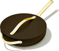 Caraway Nonstick Ceramic Sauté Pan with Lid (4.5 qt, 11.8") - Non Toxic, PTFE & PFOA Free - Oven Safe & Compatible with All Stovetops (Gas, Electric & Induction) - Black