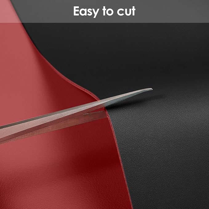 Leather Table Cover,1.8mm Thick,36x72 Inch Table Protector,Table Protector for Dining Room Table,Dining Table Cover,Table Pads for Dining Room Table Rectangular(Black+Wine Red,36x72)