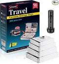 Combo 16 Pack Travel Vacuum Bags for Luggage with Portable Electric Pump,Vacuum Seal Bags for Clothing,Packing Cubes Compression,Cruise Ship and Travel Essentials