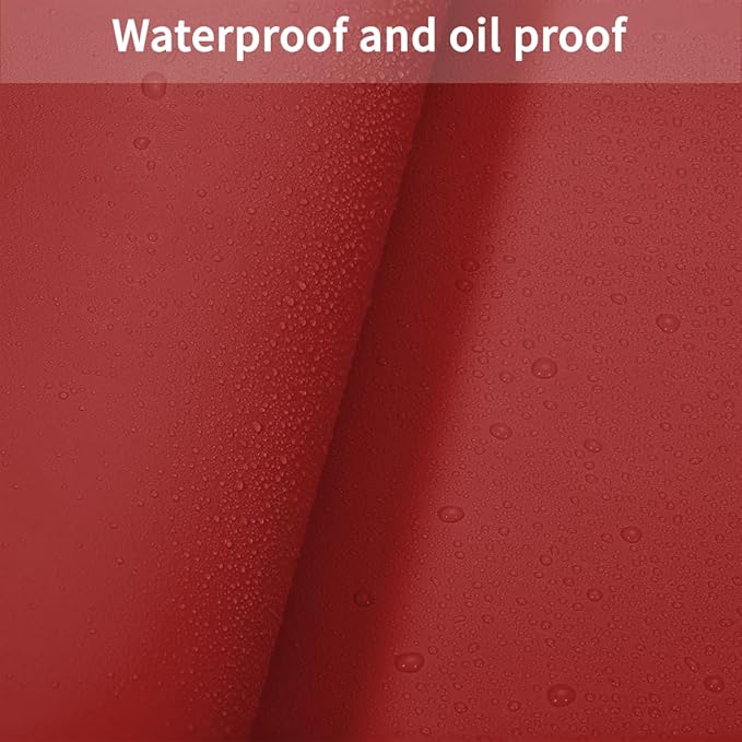 Leather Table Cover,1.8mm Thick,12x96 Inch Desk Cover,Dresser Cover Top,Dresser Protector Top,Dresser Cover,End Table Cover.(Black+Wine Red,12x96)