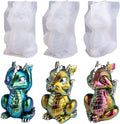 LET'S RESIN Dragon Resin Molds, Hear, Speak, See No Evil 3 Pcs Dragon Epoxy Resin Molds, Lively 3D Animal Silicone Molds for Epoxy Resin, Art Craft, Gift