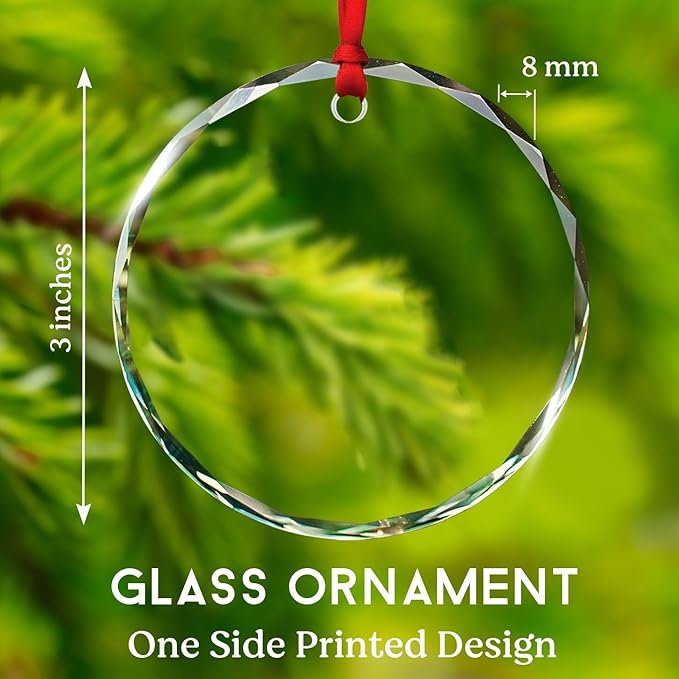 Musical Instrument Glass Ornament Christmas 2025, Personalized French Horn Player Xmas Ornaments, French Horn Glass Ornament Gifts for Musician, Custom Text & Name Instrument Lover Christmas Keepsake