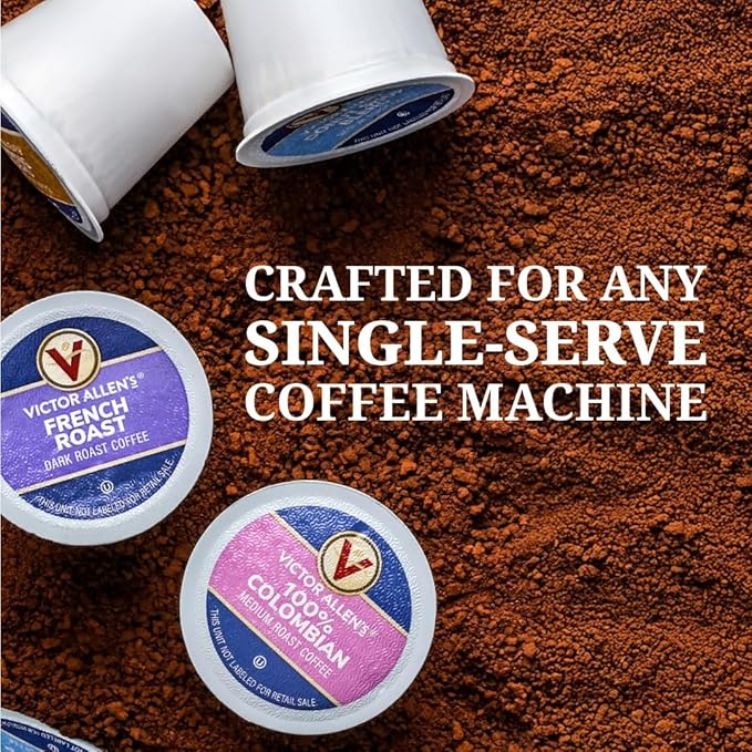 Victor Allen's Coffee French Vanilla Flavored Coffee, Medium Roast, 42 Count, Single Serve Coffee Pods for Keurig K-Cup Brewers