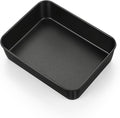 E-far Small Toaster Oven Baking Pan, 9.4 x 7 Inch Nonstick Stainless Steel Rectangle Cake Pan for Baking Brownies Casseroles Lasagna, Stainless Steel Core & Nonstick Coating, Non-toxic & Oven Safe