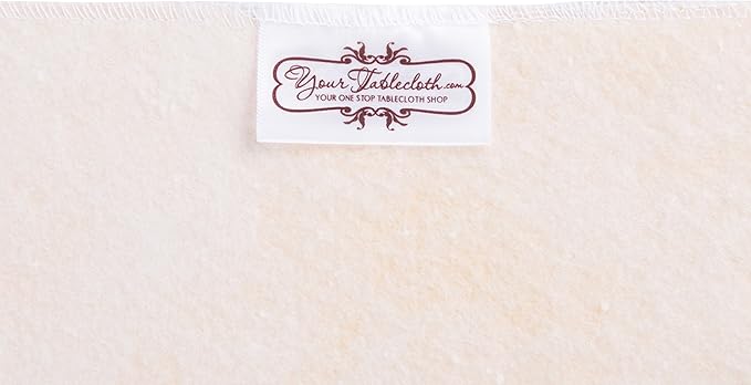 Yourtablecloth Heavy Duty Vinyl Round Fitted Tablecloth (Table Cover) with Flannel Backing Vibrant Colors Elasticized Tablecloth Great for Indoor and Outdoor Dining and Playing Cards 60” White