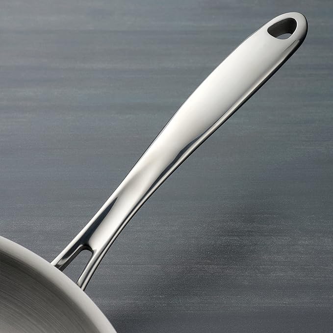 Tramontina Boston Tri-Ply Clad Stainless Steel 8-Inch Small Frying Pan, Induction-Ready Skillet, Dishwasher-Safe, NSF-Certified