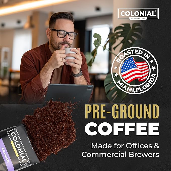 Colonial Coffee 80 Count Single Pot Coffee Packets – 100% Arabica Breakfast Blend Medium Roast | Pre-Measured Frac Packs for 12 Cup Maker | Bulk Ground Gourmet Coffee for Home & Office