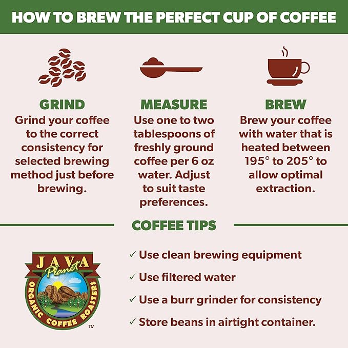 Low Acid Organic Coffee – Whole Bean, Mold-Free & Stomach Friendly by Java Planet, Peruvian Single Origin Coffee, Medium Dark Roast, Smooth Full Flavored, 2x1LB Bag