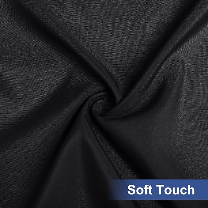 homing Rectangle Table Cloth Cover, Waterproof Polyester Elastic Fitted Tablecloth, Fits for 6 Foot Folding Tables, Washable Table Protector for Picnic, Camping, Outdoor (Black, 30" x 72")