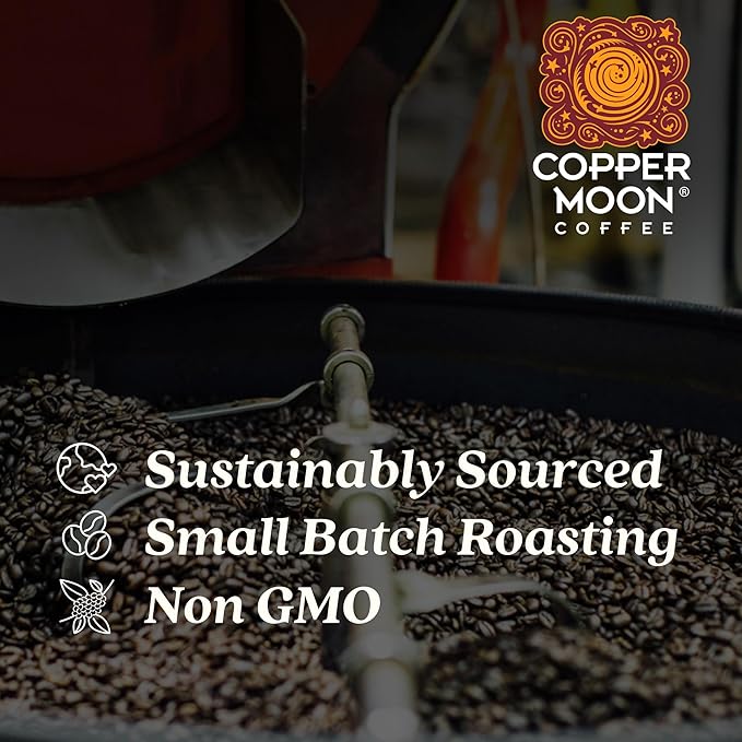 Copper Moon Medium Roast Whole Bean Coffee, Medium Roast, Eco Harvest Organic Blend, 2 Lb