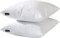 18x18 Decorative Throw Pillow Inserts-Down Feather Pillow Inserts-Square-Cotton Fabric-Set of 2-White.