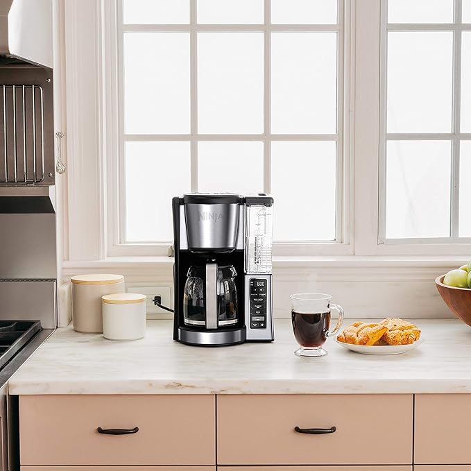 Ninja 12-Cup Programmable Brewer CE251 Coffee Maker, 60 oz, Black/Stainless Steel (Renewed)