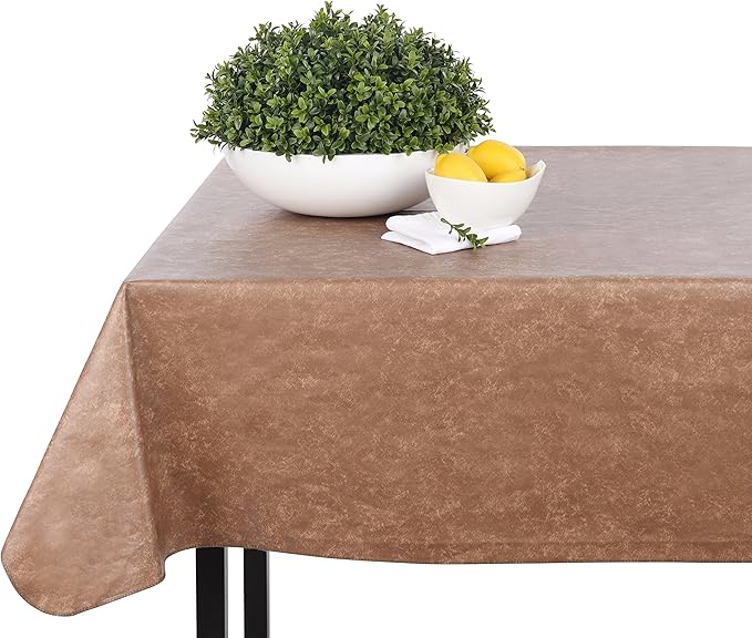 Yourtablecloth Heavy Duty Vinyl Rectangle or Square Tablecloth – 6 Gauge Heavy Duty Tablecloth – Flannel Backed – Wipeable Tablecloth with Vivid Colors & Many Sizes 52 x 108 Royal Blue