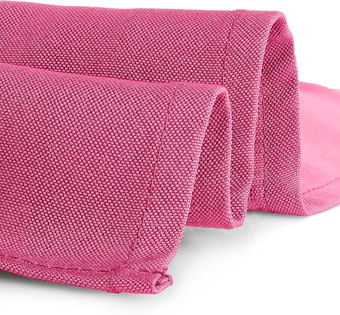 Gee Di Moda Rectangle Tablecloth - 90 x 156 Inch Fuchsia Table Cloth for 8 Foot Table with Floor-Length Drop - Heavy Duty Washable Fabric - 8 Ft Buffet Table, Holiday Party, Wedding & Baby Shower